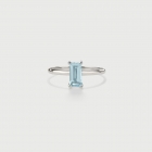 Sky Blue Topaz Ring in 14K White Gold-AlmaDiPietra