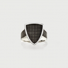 ​Signet Oxidized ​Silver ​Ring for Men-AlmaDiPietra