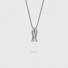 Rhodium Plated Silver Fish Pendant-AlmaDiPietra