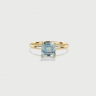 Natural Aquamarine Ring in 14K Yellow Gold-AlmaDiPietra