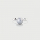 Freshwater Grey Pearl Ring in 14K White Gold-AlmaDiPietra Freshwater Grey Pearl Ring in 14K White Gold-AlmaDiPietra