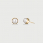 Freshwater Pearl Stud Earrings in 14K Gold-AlmaDiPietra Freshwater Pearl Stud Earrings in 14K Gold-AlmaDiPietra