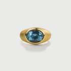 Natural Aquamarine Statement Ring in 18K Yellow Gold-AlmaDiPietra Natural Aquamarine Statement Ring in 18K Yellow Gold-AlmaDiPietra