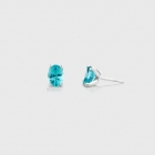 ​Apatite  Stud Earrings in 14K White Gold-AlmaDiPietra