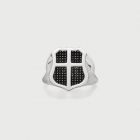 Signet Oxidized Silver Ring for Men-AlmaDiPietra