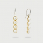 White Freshwater Pearls in Gold Plated Silver Drop Earrings-AlmadiPietra White Freshwater Pearls in Gold Plated Silver Drop Earrings-AlmadiPietra