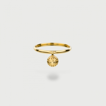 "Perspective Stars" 14K Gold Ring of “Linned Drops” Collection-AlmadiPietra