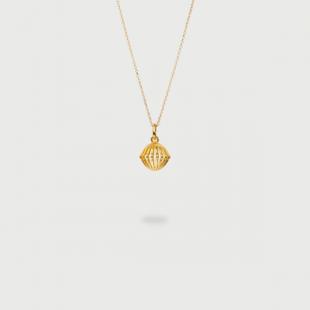 "Cronus" 14K Gold Pendant of “Linned Drops” Collection-AlmaDiPietra